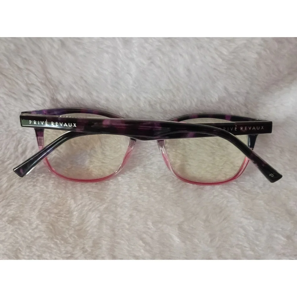 NEW Privé Revaux Show Off +3.50 Reading Glasses Purple Pink Ombre Eyeglass...